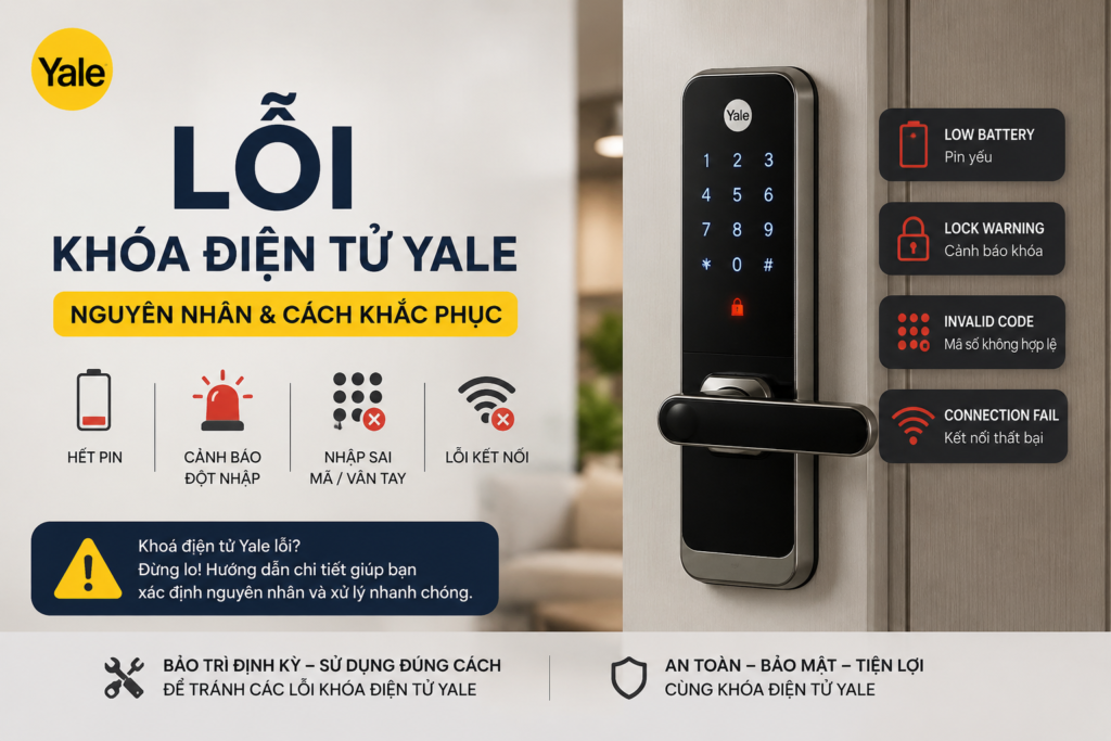 lỗi khoá điện tử yale