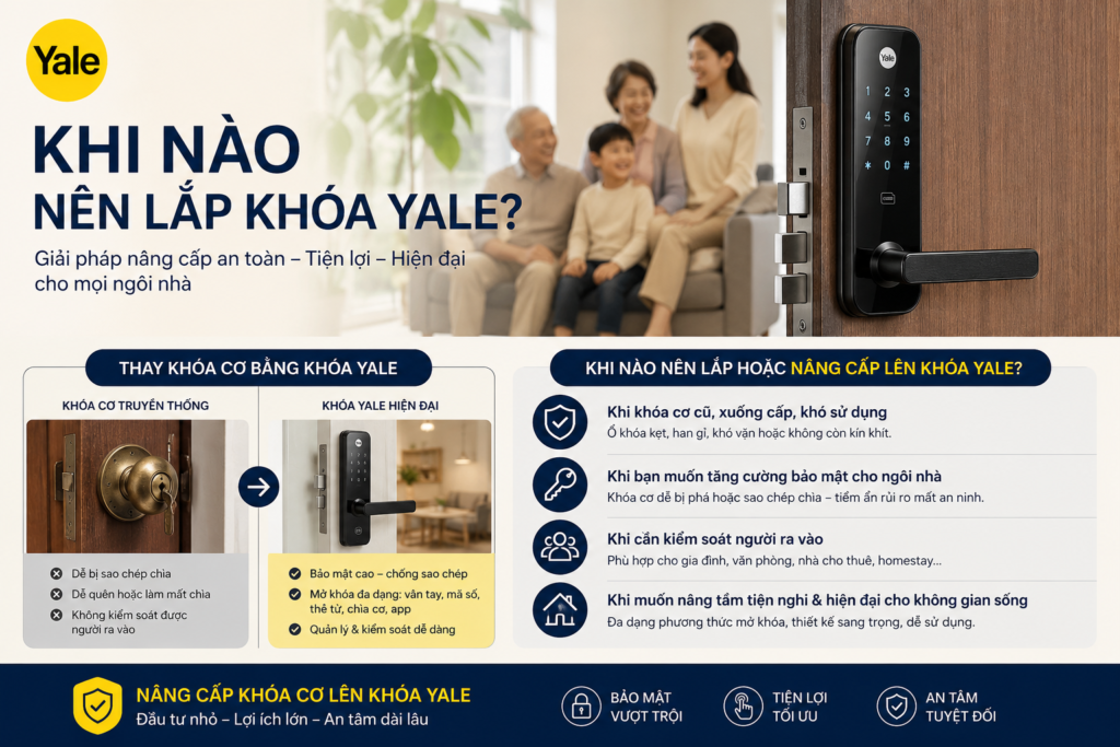 nâng cấp khoá cơ lên khoá Yale