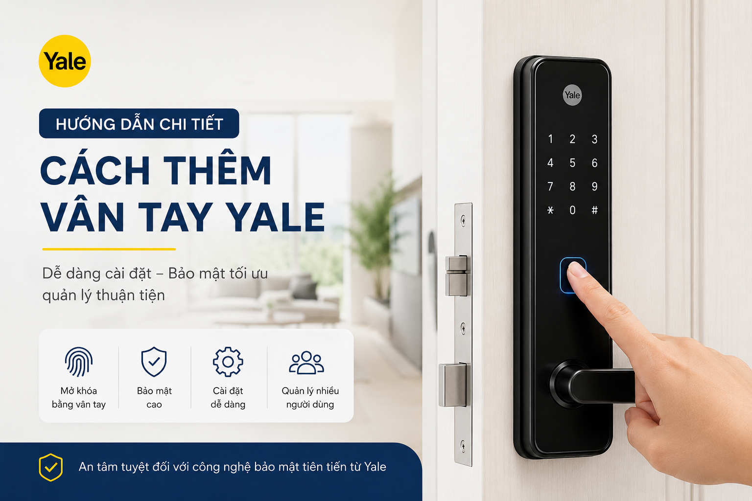 cách thêm vân tay yale