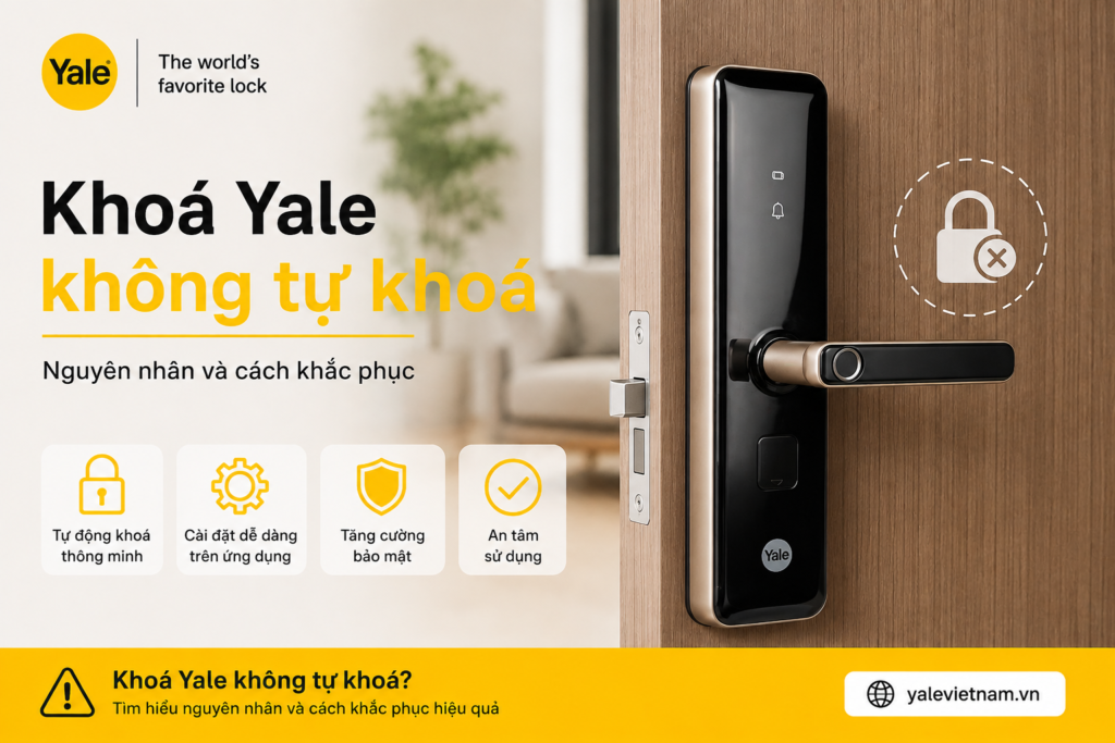 khoá yale không tự động khoá