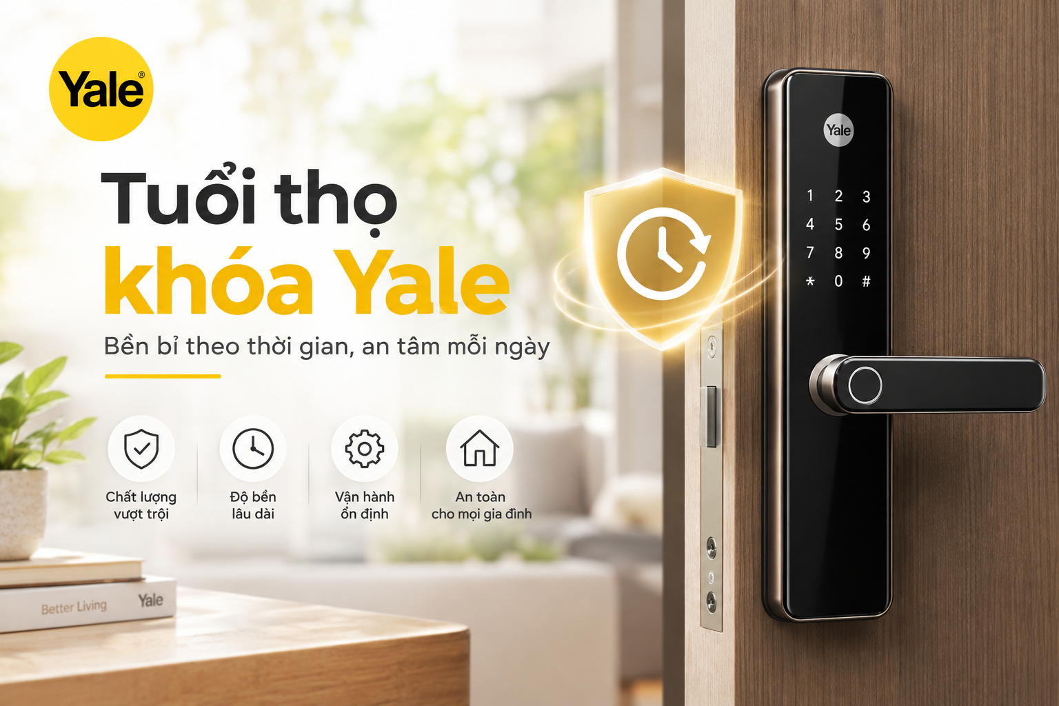 tuổi thọ khoá yale