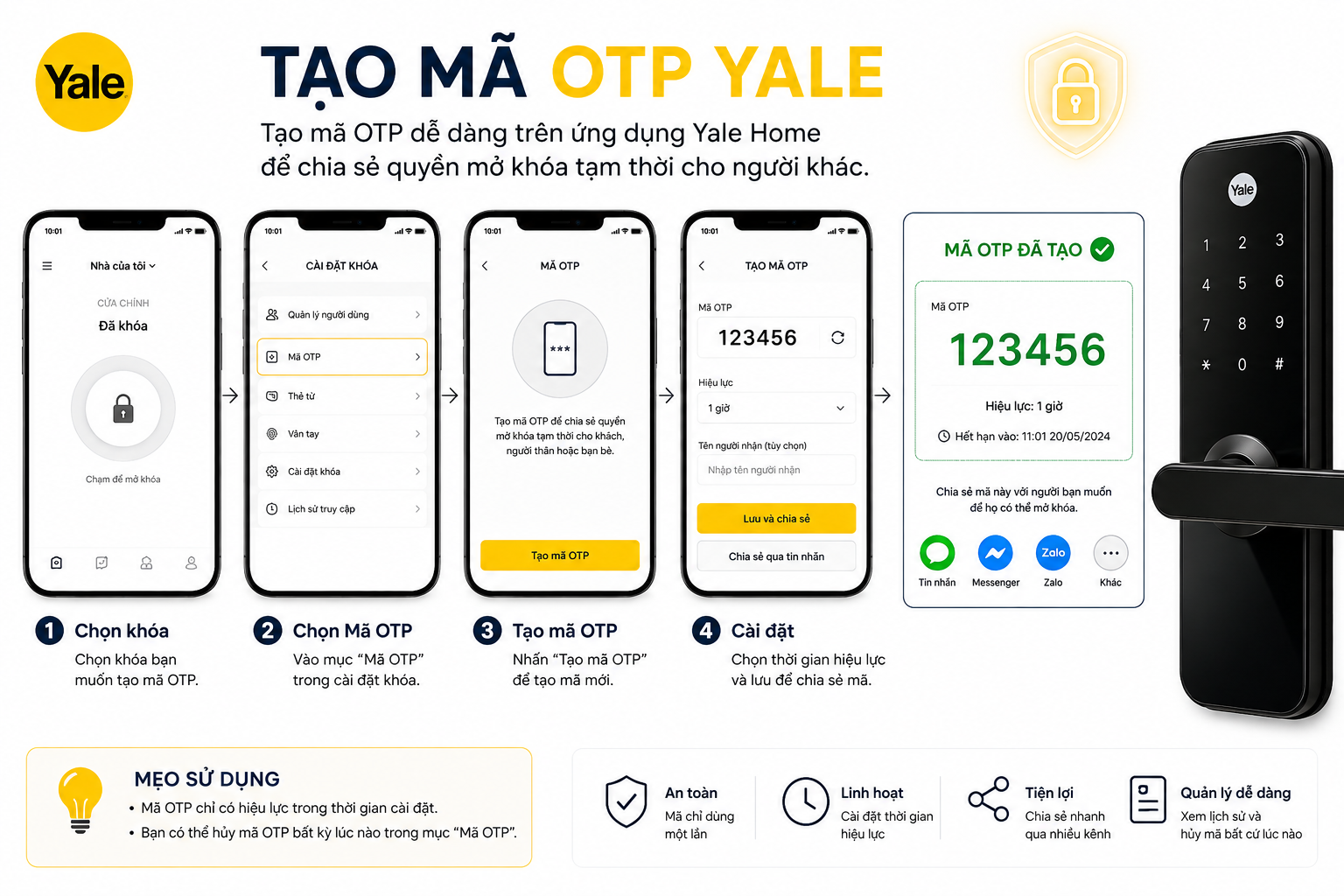 mã otp yale
