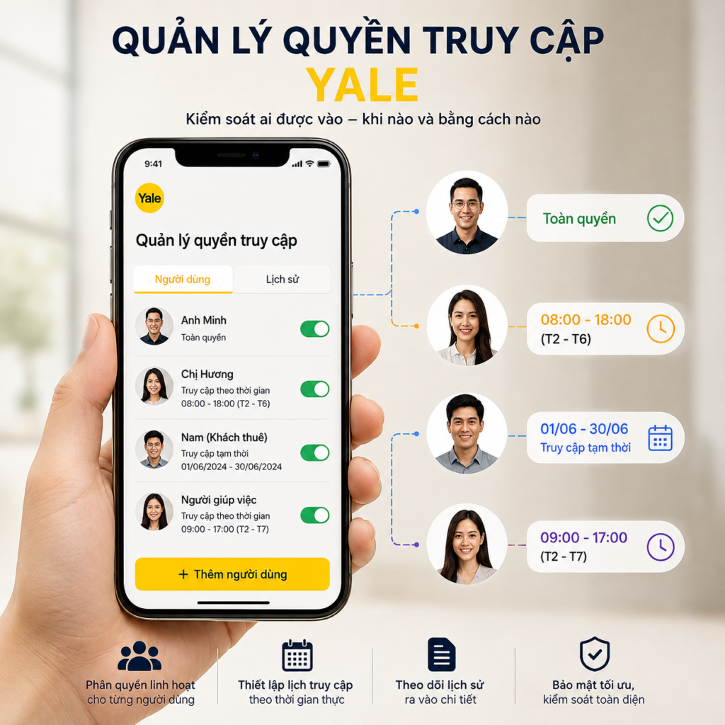 quản lý quyền truy cập yale