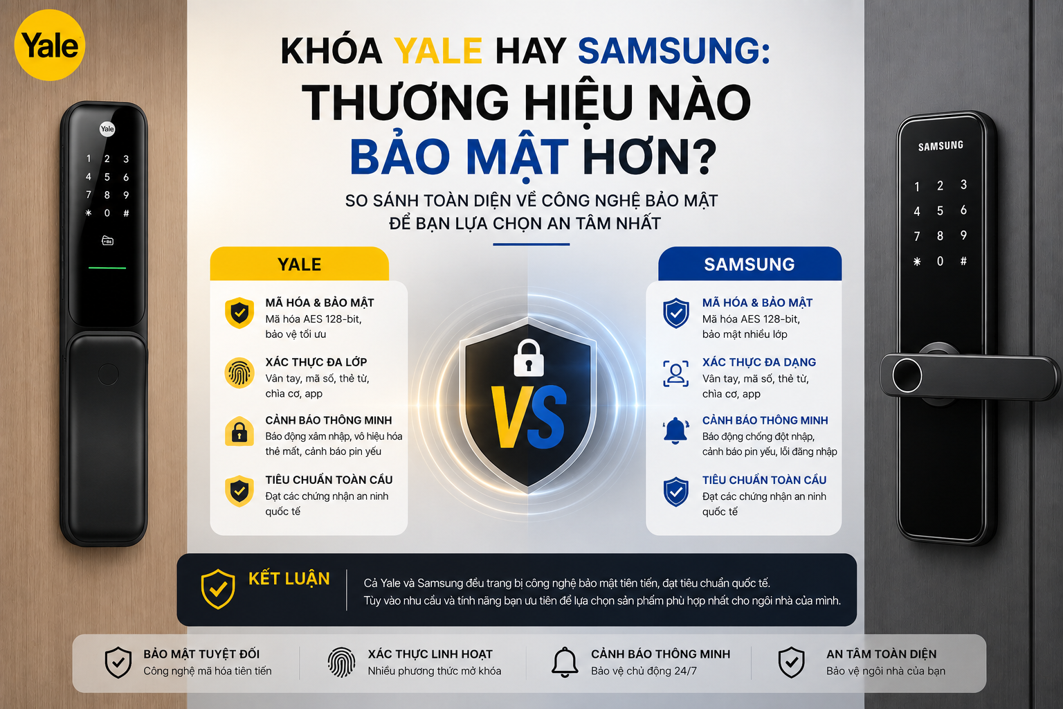 khóa yale và samsung