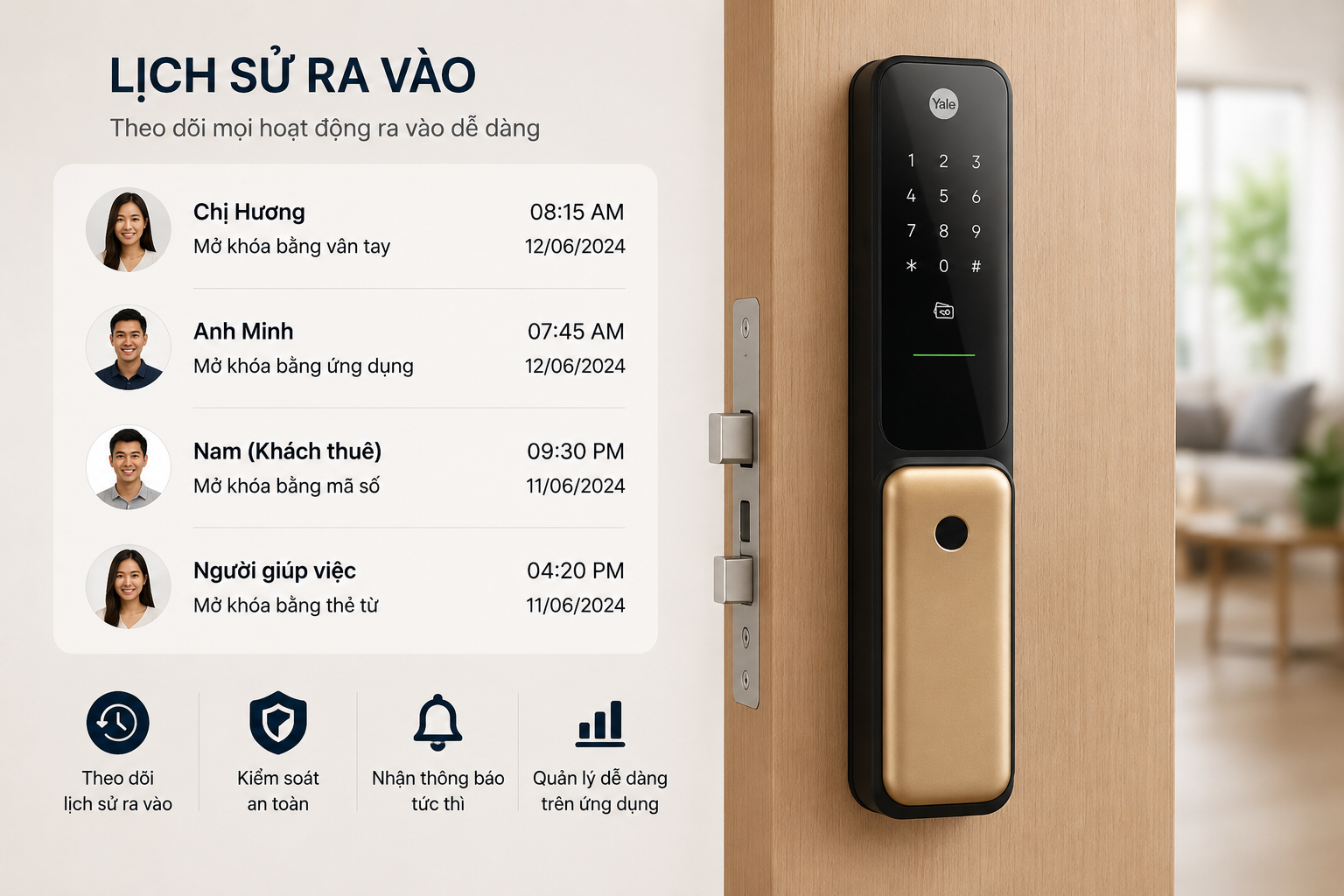quản lý quyền truy cập yale