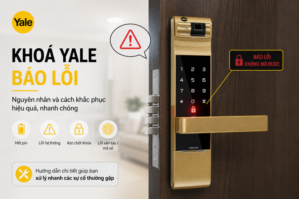 khoá yale báo lỗi