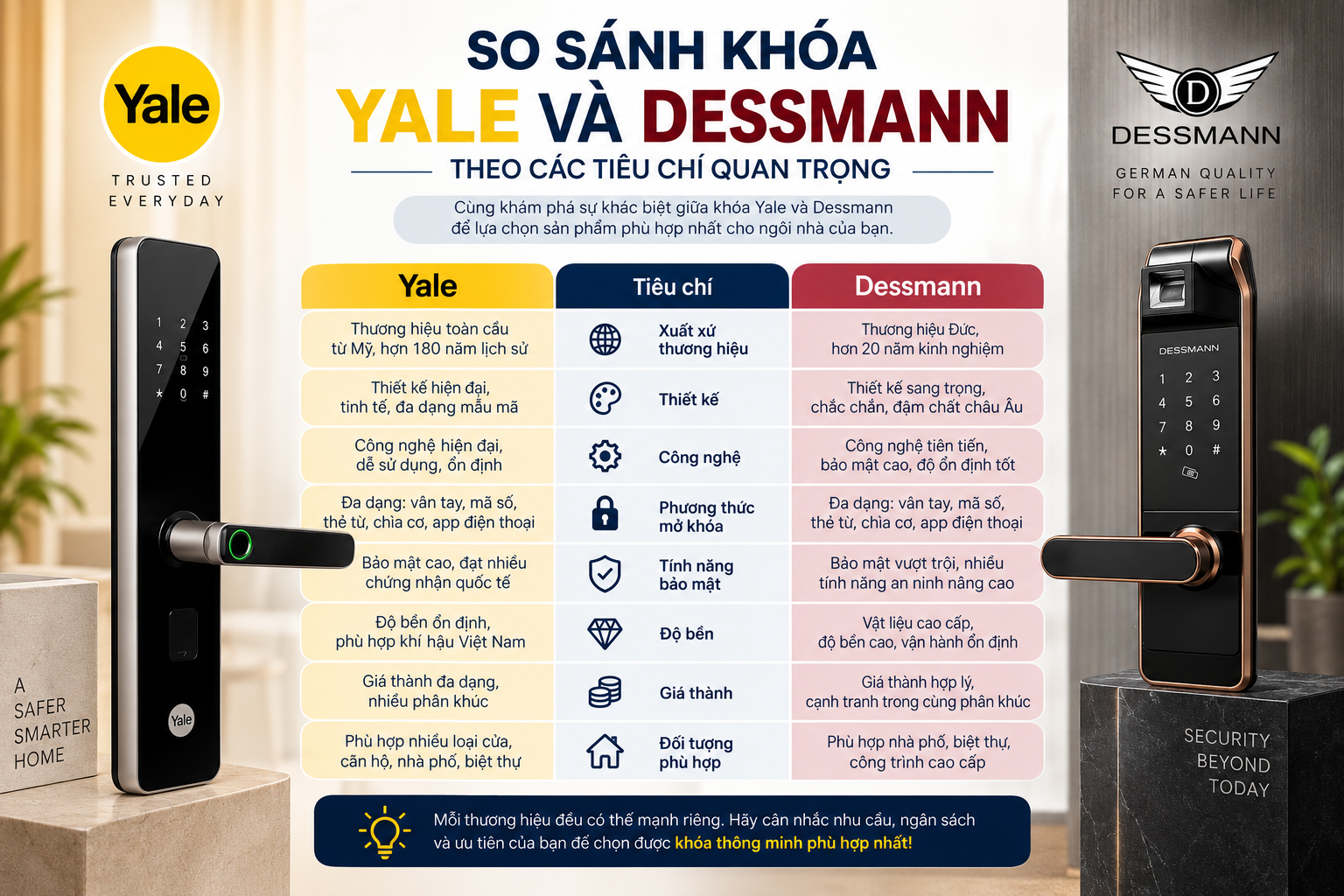 khóa yale và dessmann