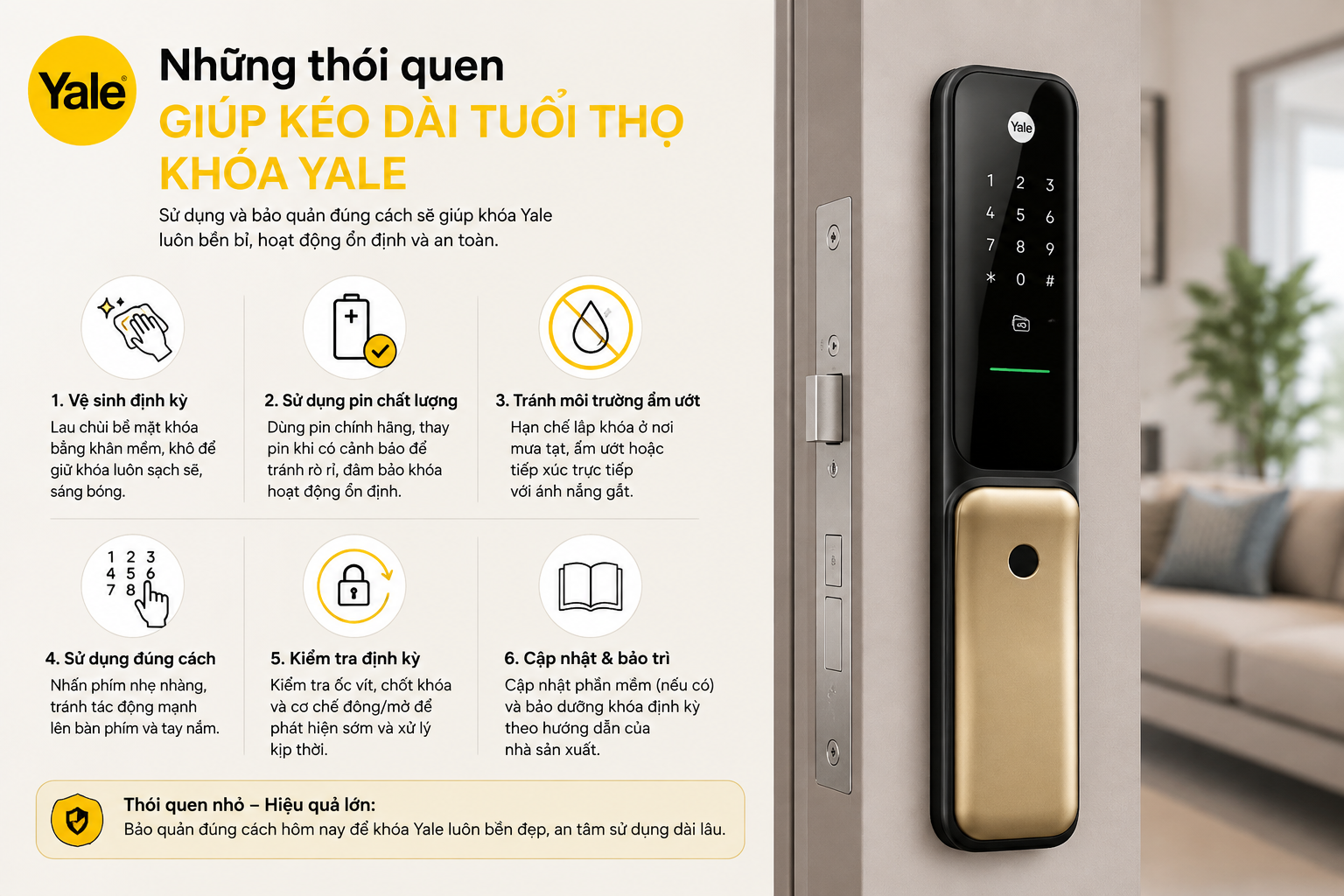 tuổi thọ khoá yale