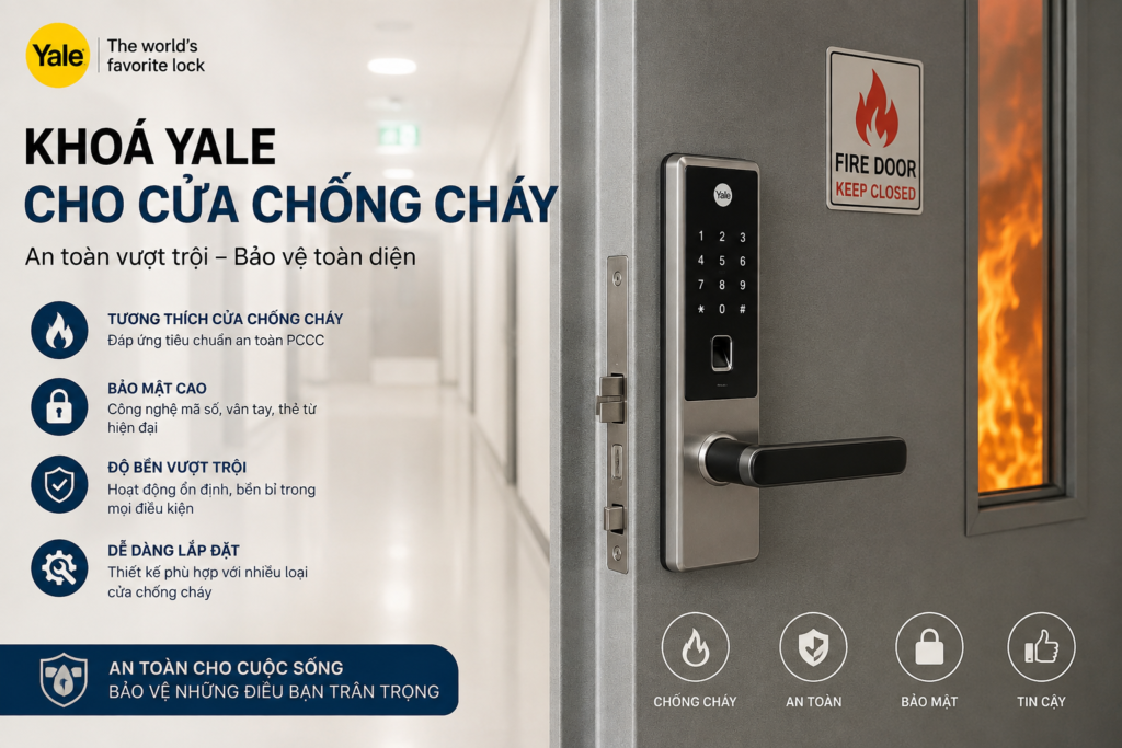 khoá yale cho cửa chống cháy