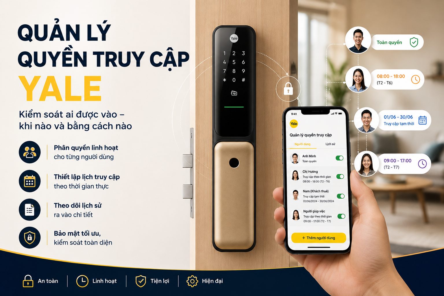 quản lý quyền truy cập yale