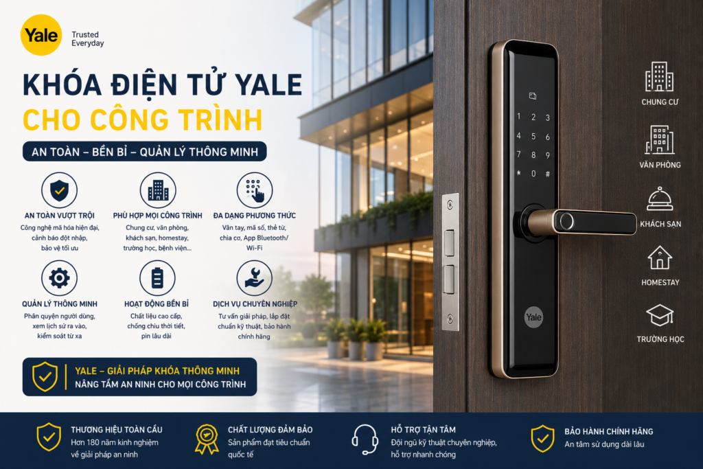 khoá điện tử yale cho công trình