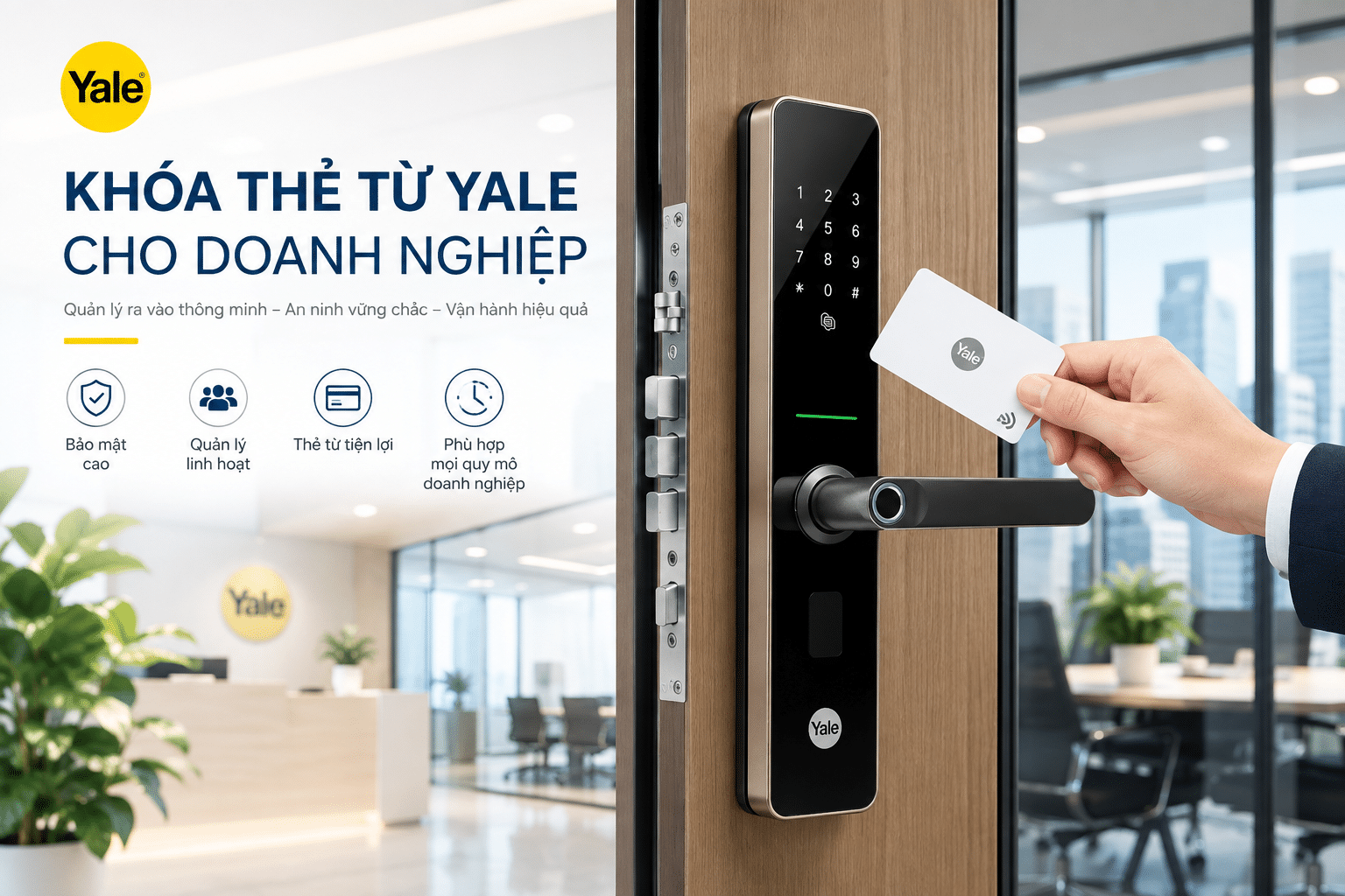khoá thẻ từ yale cho doanh nghiệp
