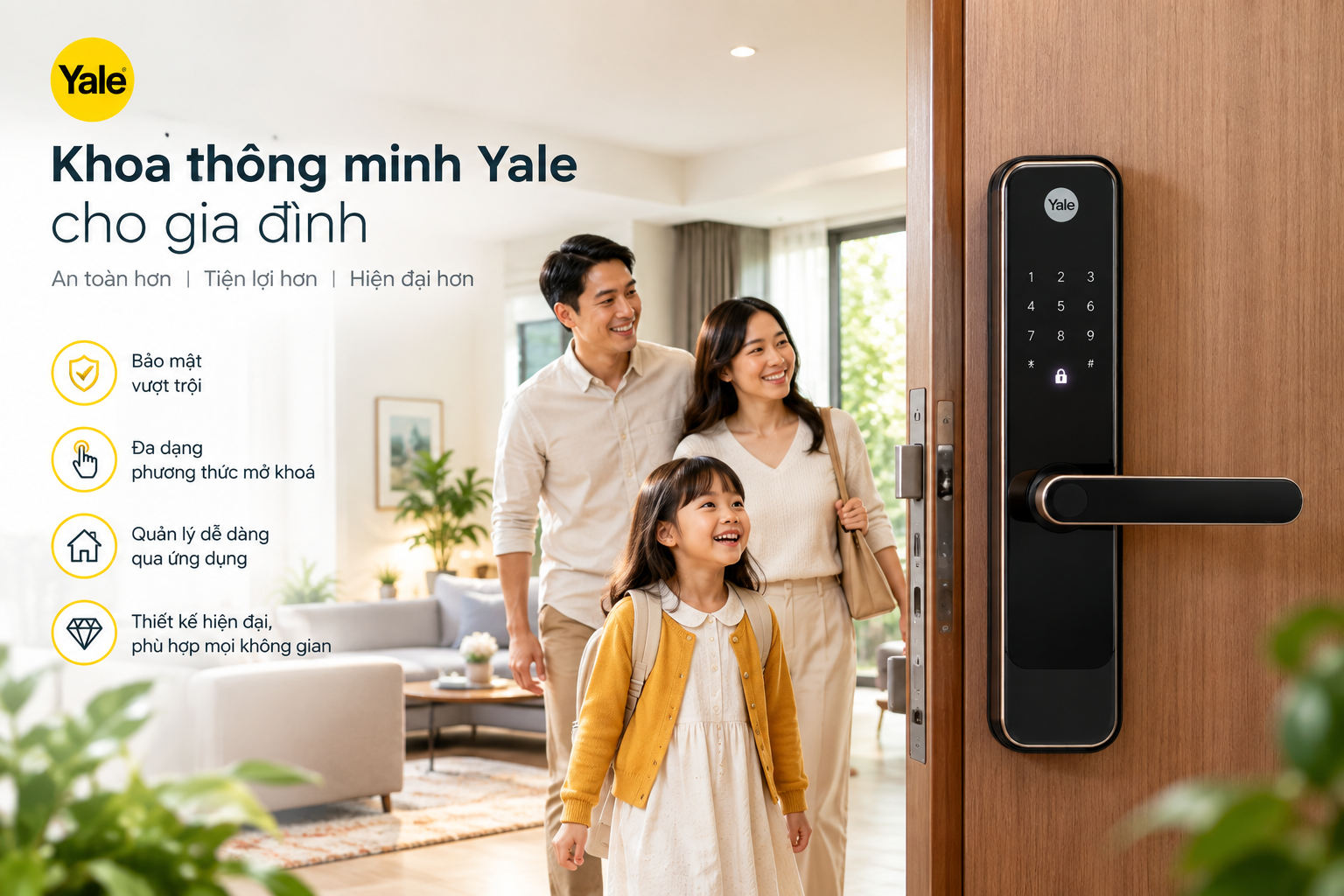 khoá thông minh yale cho gia đình
