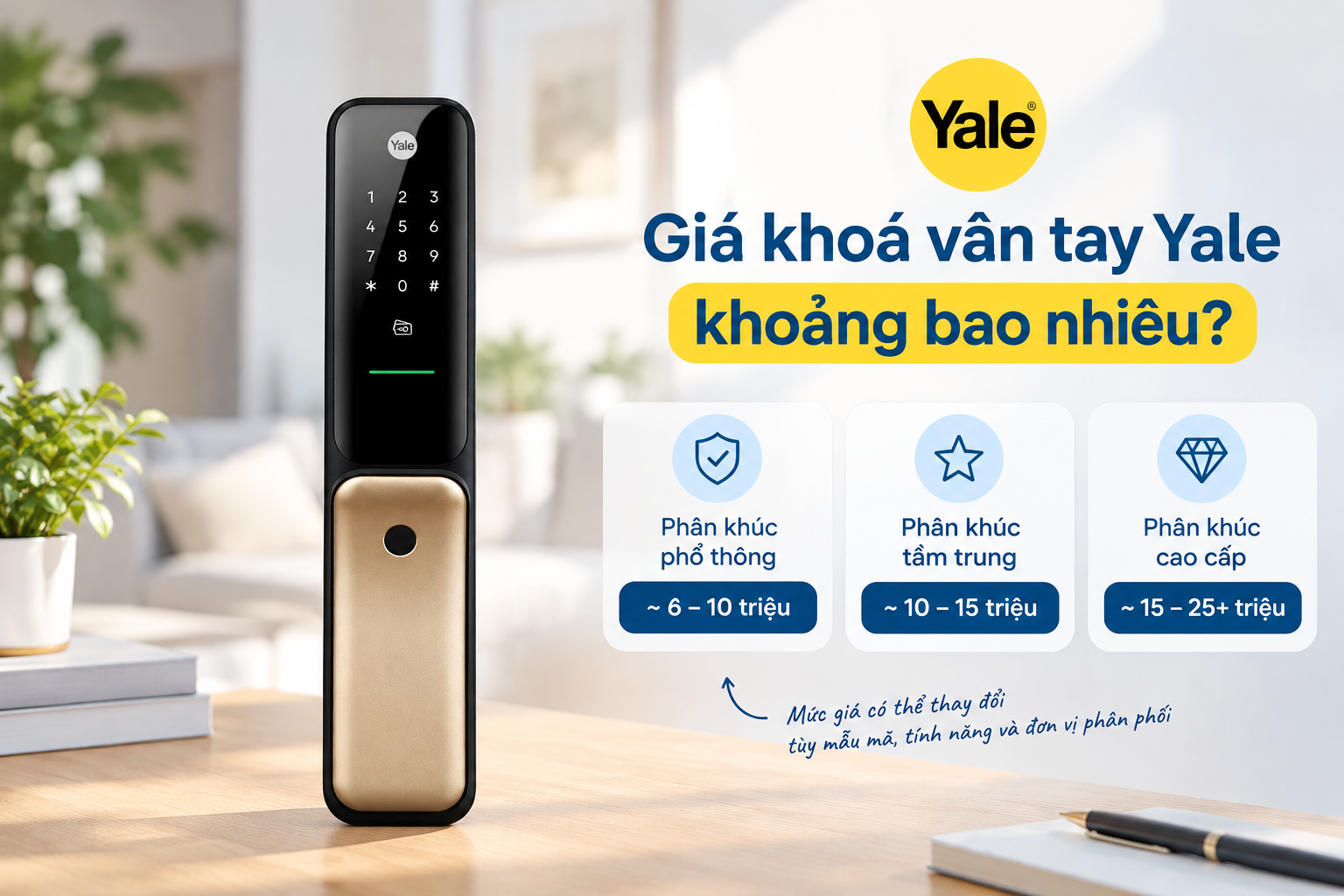 giá khoá vân tay yale