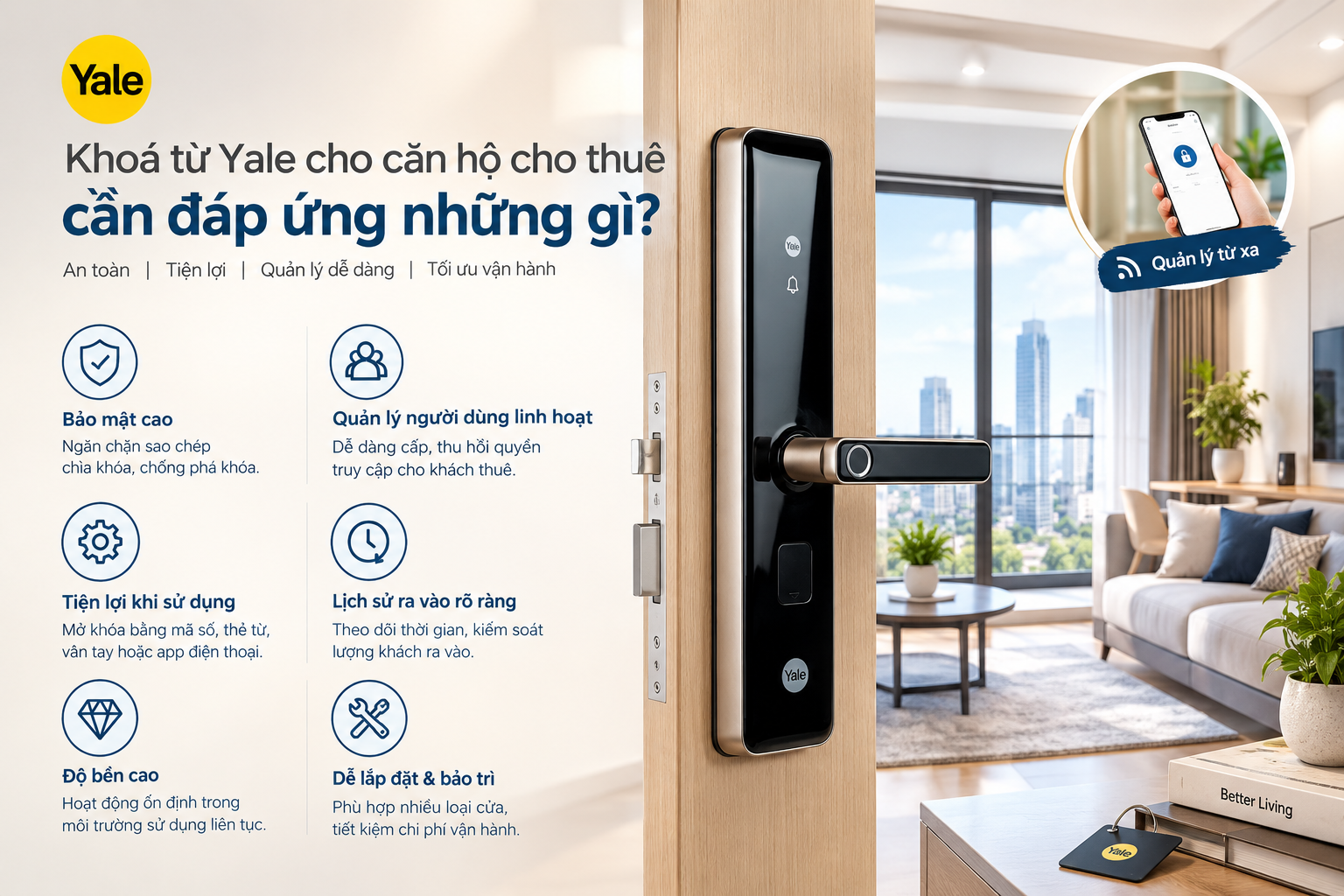khoá từ yale cho homestay