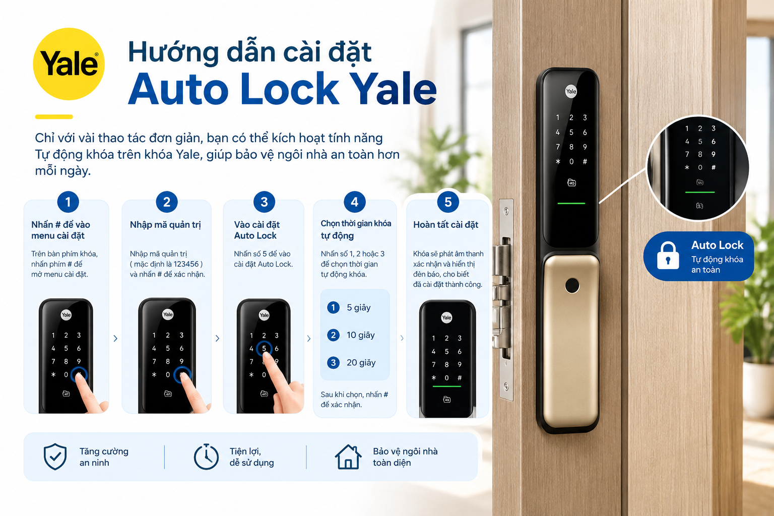 khoá tự động yale