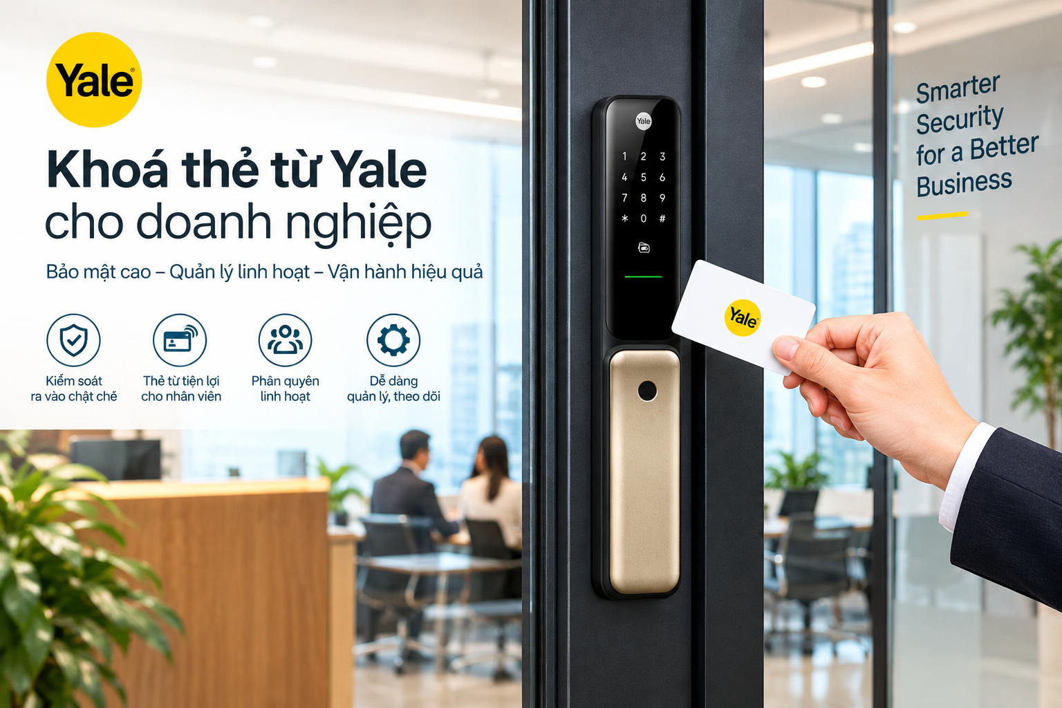 khoá thẻ từ yale cho doanh nghiệp