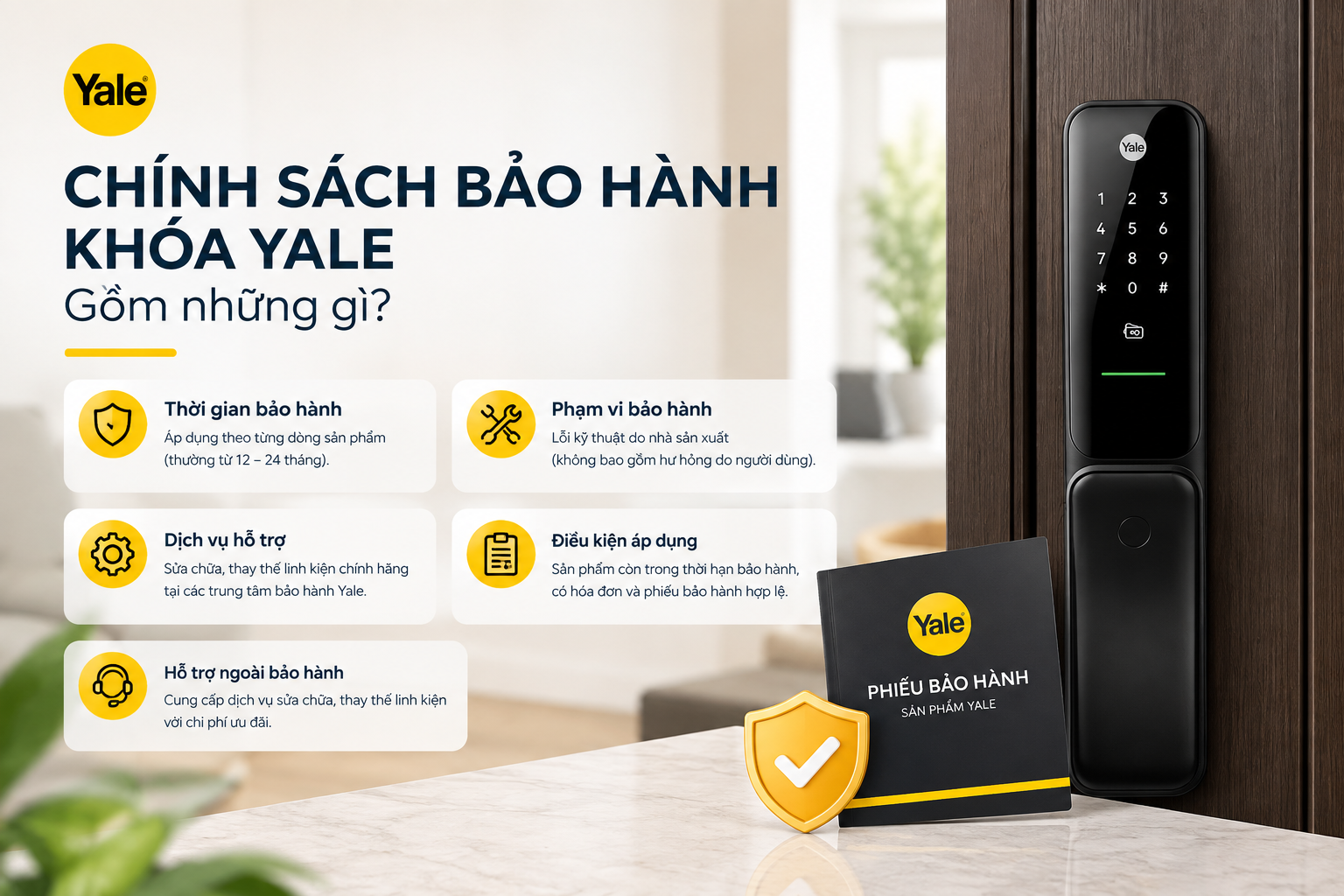 đăng ký bảo hành yale