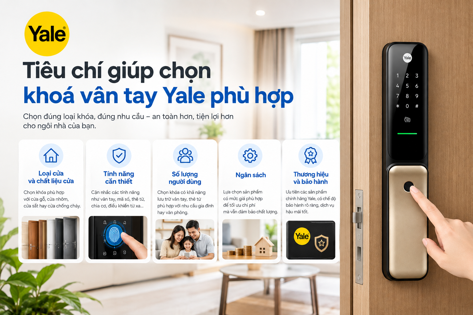 khoá vân tay yale loại nào tốt