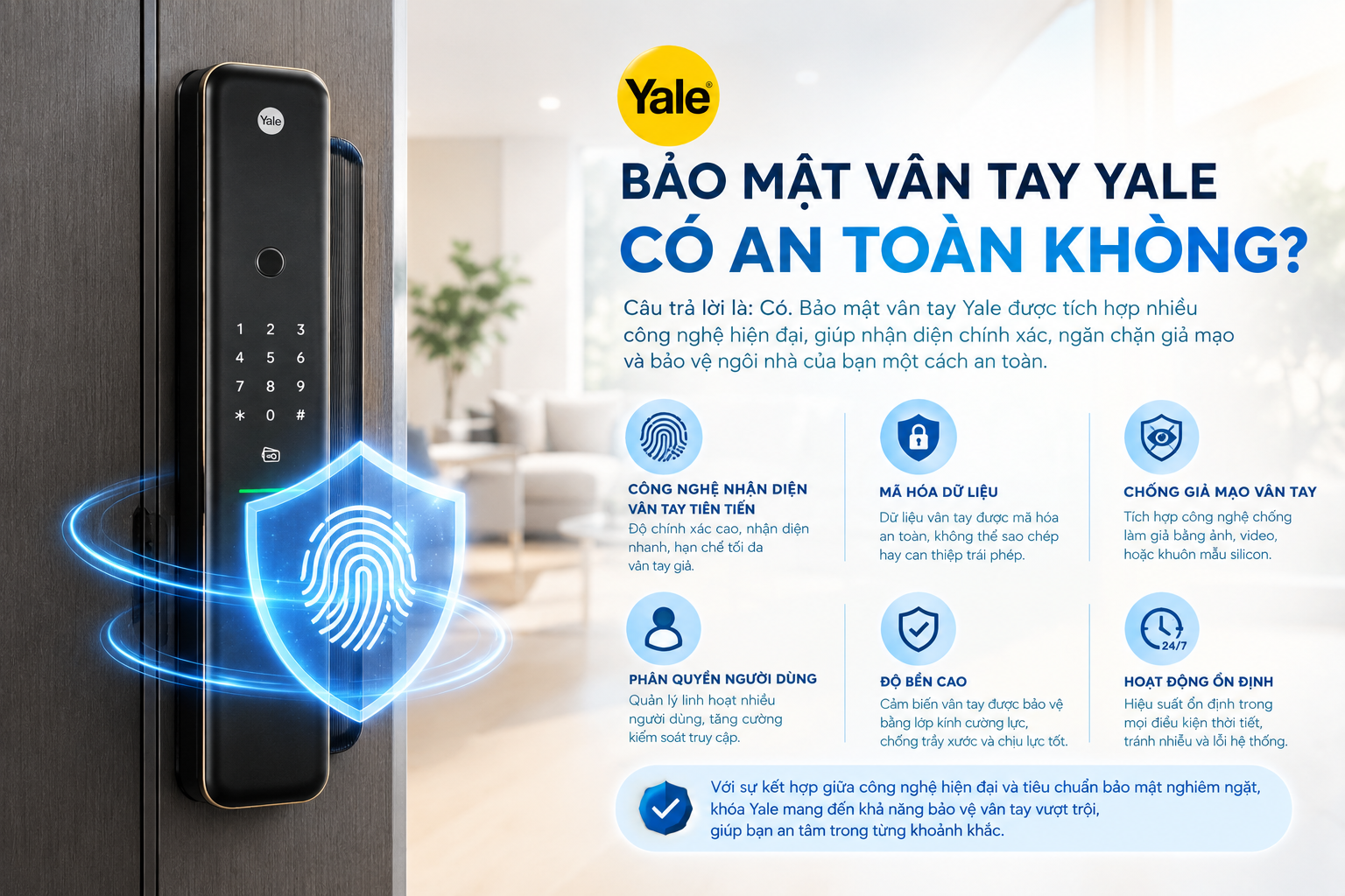 bảo mật vân tay yale