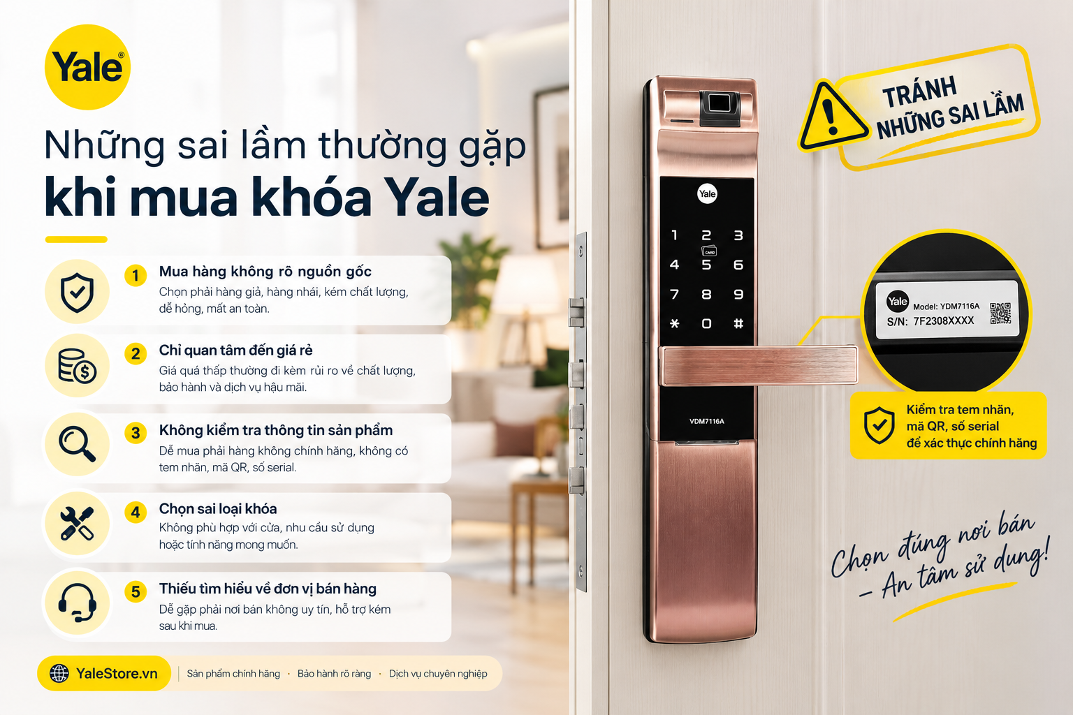 mua khóa yale chính hãng