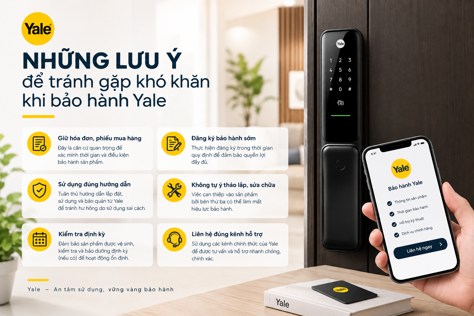 đăng ký bảo hành yale