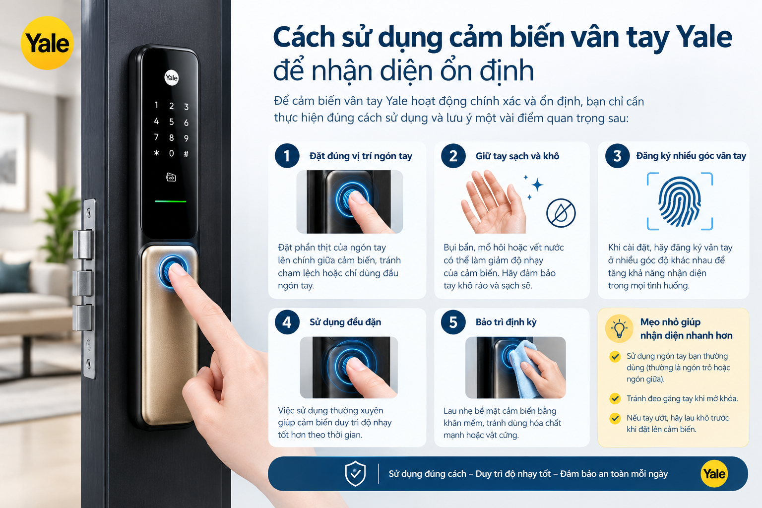 cảm biến vân tay yale