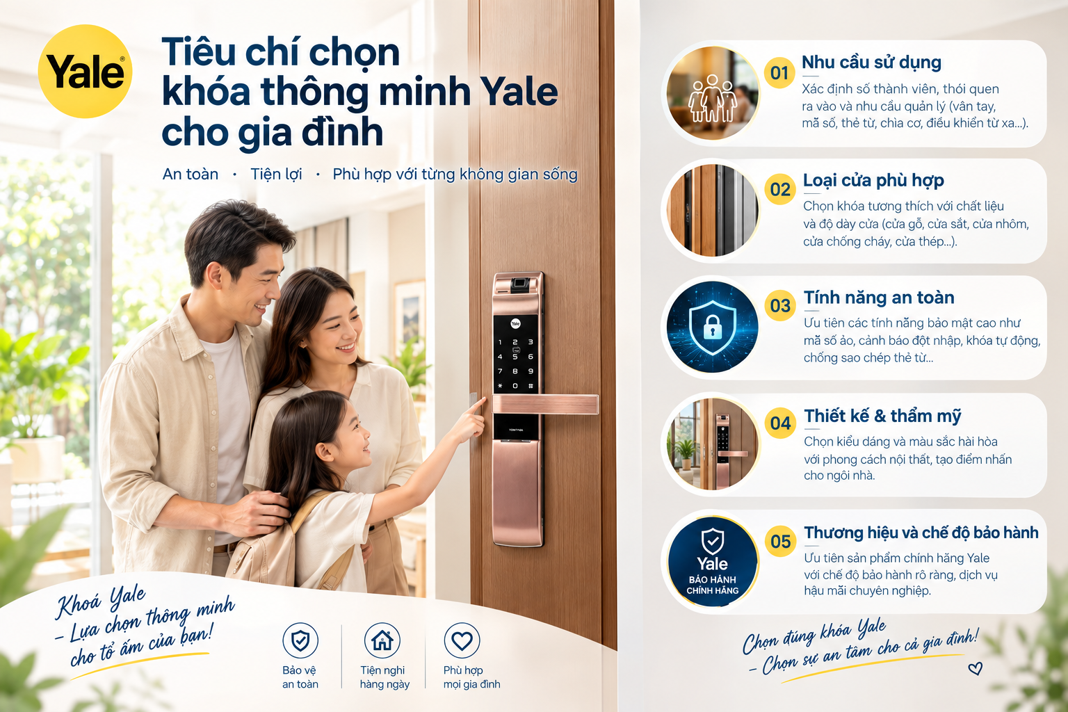 khoá thông minh yale cho gia đình