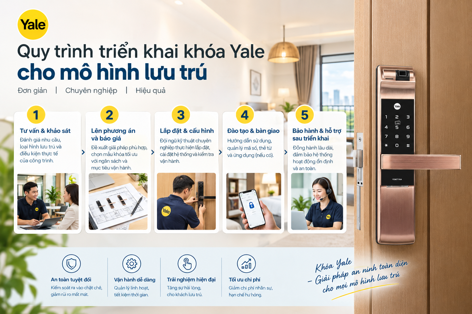 khoá từ yale cho homestay