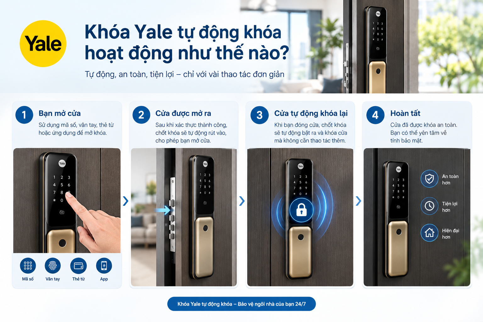 khoá tự động yale
