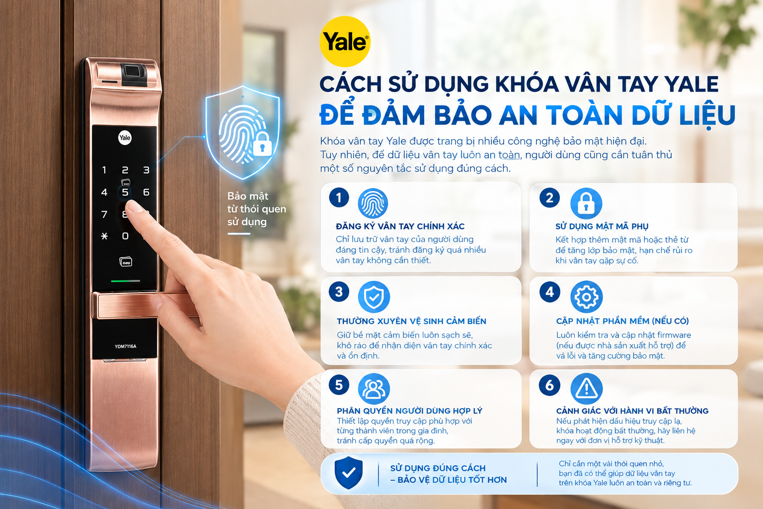 bảo mật vân tay yale