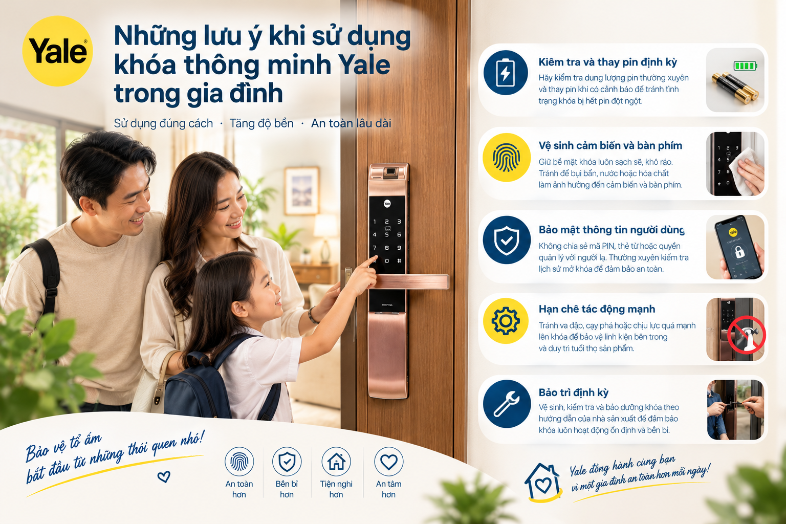 khoá thông minh yale cho gia đình
