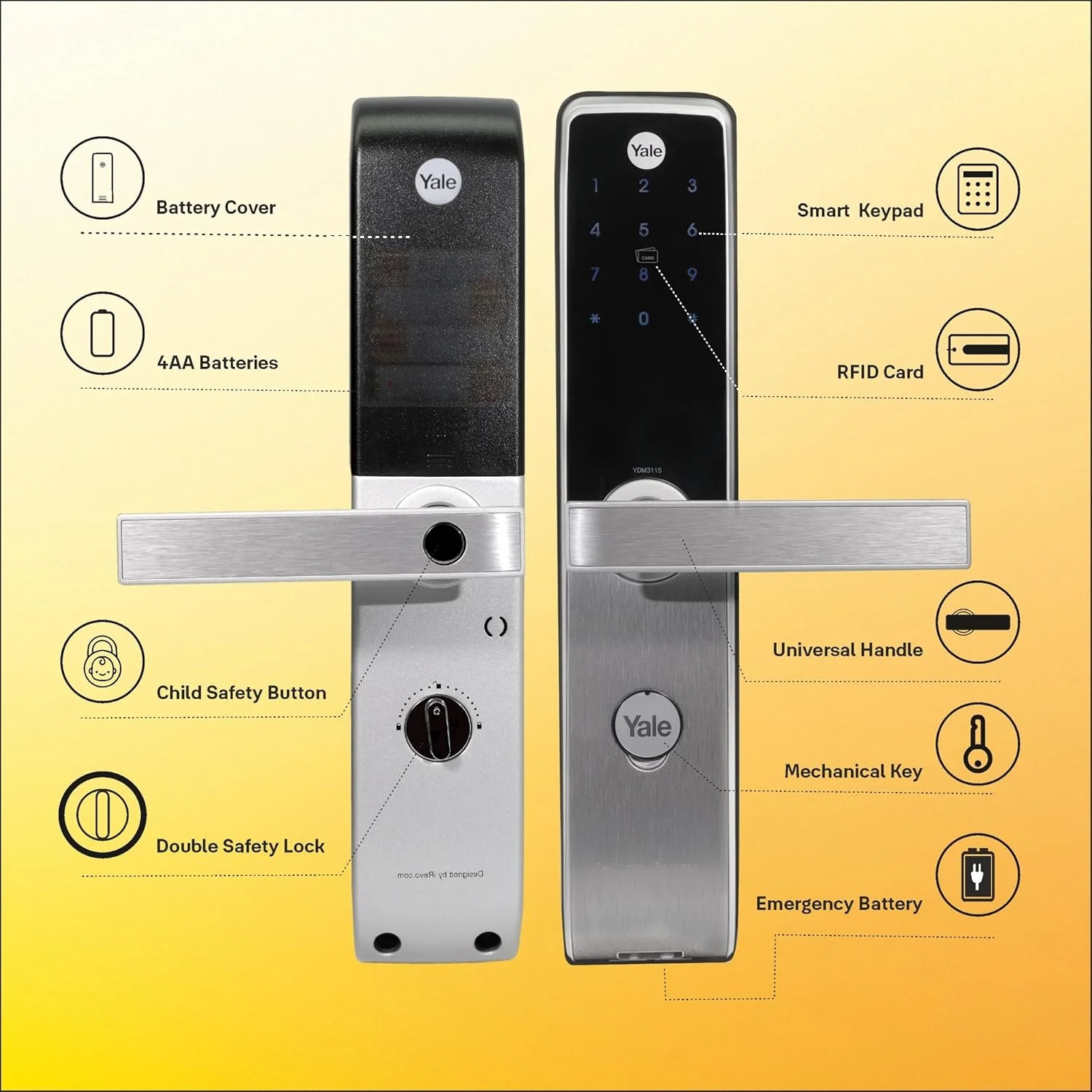 KHÓA ĐIỆN TỬ YALE YDM 3115