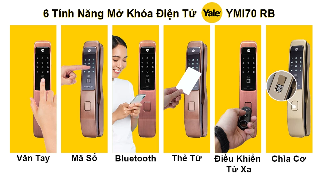 KHÓA ĐIỆN TỬ YALE YMI70A RB