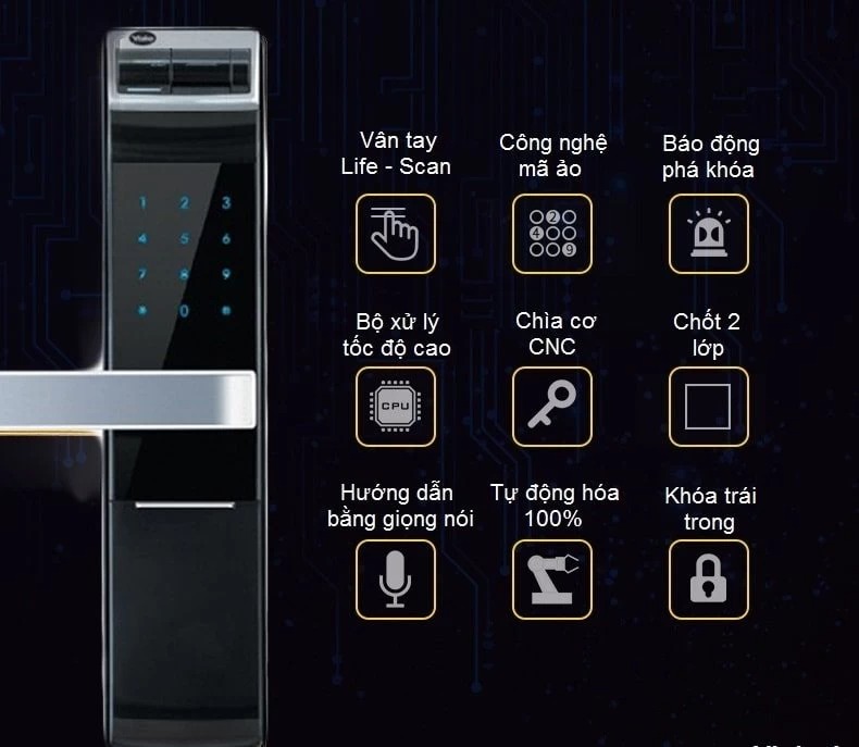 KHOÁ VÂN TAY YALE YDM 4109 PLUS ULTIMATE