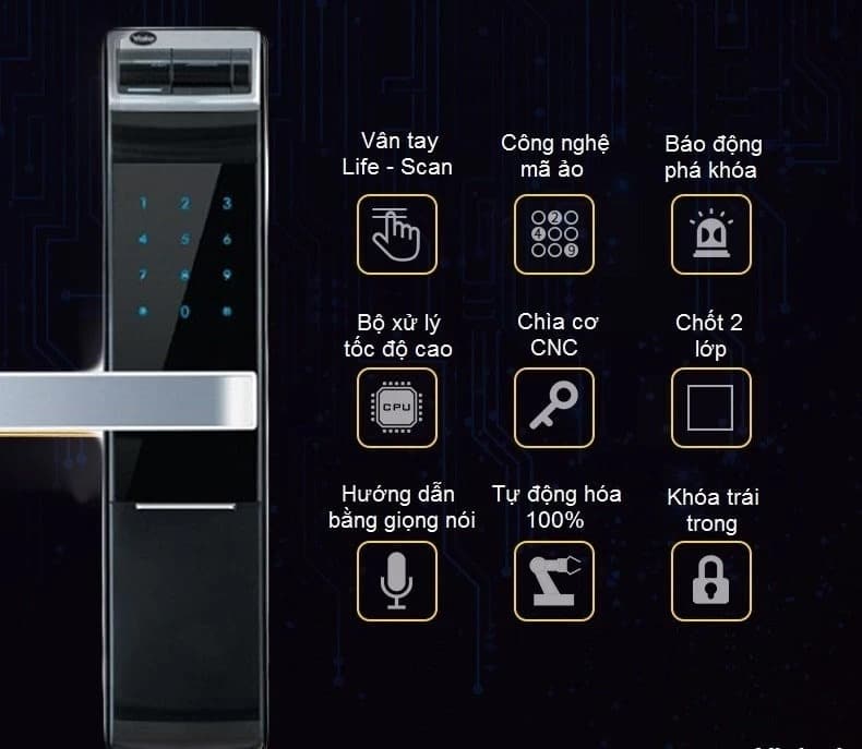 Khoá vân tay Yale YDM 4109 Plus Silver
