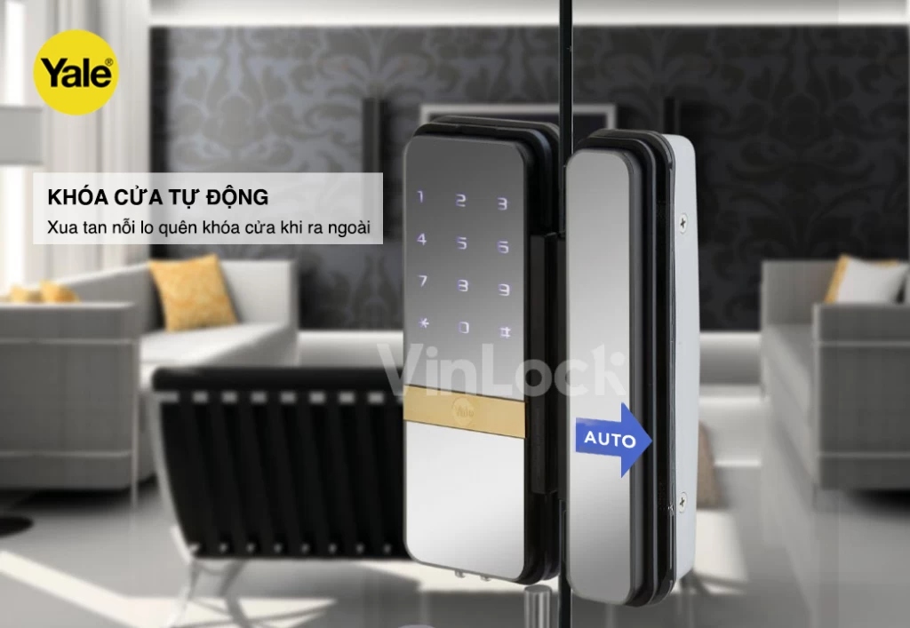 KHÓA ĐIỆN TỬ CỬA KÍNH CƯỜNG LỰC YALE YDG 313